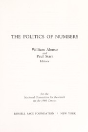 Cover of: The Politics of numbers
