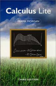 Cover of: Calculus lite by Frank Morgan