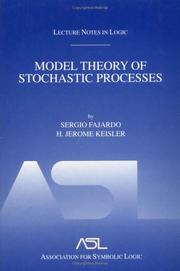 Model theory of stochastic processes by Sergio Fajardo, Sergio Fajardo, H. Jerome Keisler