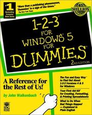 1-2-3 for Windows 5 for dummies by John Walkenbach