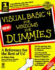 Cover of: Visual Basic 4 for Windows for dummies
