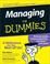 Cover of: Managing for dummies