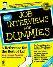 Cover of: Job interviews for dummies