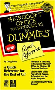 Cover of: Microsoft Office for Windows 95 for dummies: quick reference