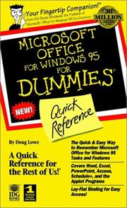 Microsoft Office for Windows 95 for dummies : quick reference