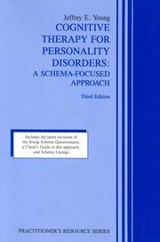 Cover of: Cognitive therapy for personality disorders: a schema-focused approach
