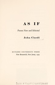 Cover of: As If: Poems New and Selected