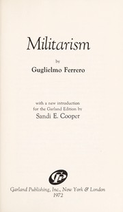 Cover of: Militarism.