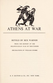 Cover of: Athens at war.