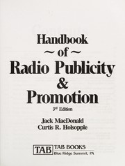 Cover of: Handbook of radio publicity & promotion