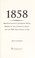 Cover of: 1858