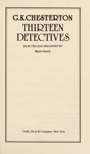 Cover of: Thirteen detectives