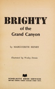 Cover of: Brighty of the grand canyon