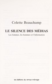 Le silence des médias by Colette Beauchamp