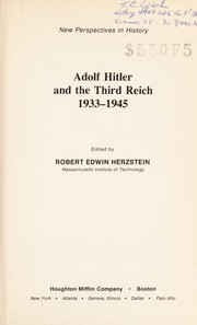 Cover of: Adolf Hitler and the Third Reich, 1933-1945.