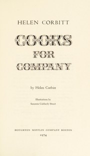 Cover of: Helen Corbitt cooks for company.