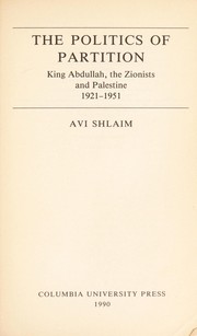 Cover of: The politics of partition by Avi Shlaim