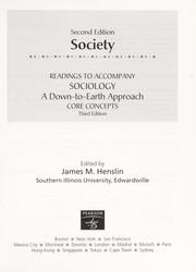 Cover of: Society: Readings to Accompany Sociology by James M. Henslin