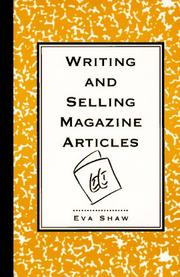 Cover of: Writing and selling magazine articles