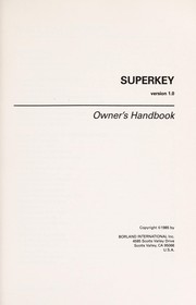 Cover of: SuperKey: version 1.0 : owner's handbook.
