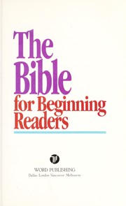 Cover of: The Bible for beginning readers.