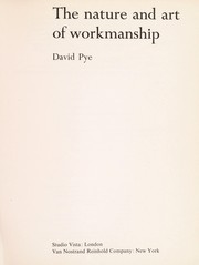 Cover of: The nature and art of workmanship