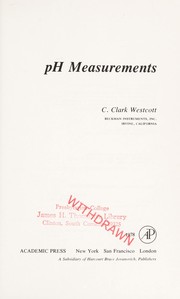 pH measurements by C. Clark Westcott