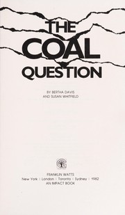 Cover of: The coal question