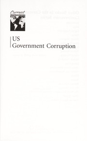 Cover of: US government corruption