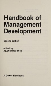 Cover of: Handbook of management development