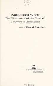 Cover of: Nathanael West: the cheaters and the cheated : a collection of critical essays