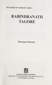 Cover of: Rabindranath Tagore.