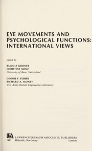 Cover of: Eye movements and psychological functions: international views