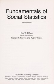 Cover of: Fundamentals of social statistics
