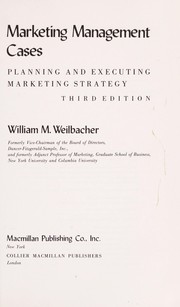 Cover of: Marketing Management Cases: Planning and Executing Marketing Strategy