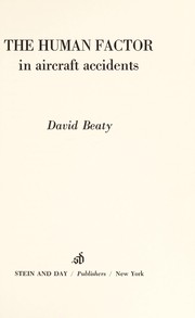 The human factor in aircraft accidents by David Beaty