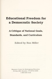 Cover of: Educational freedom for a democratic society: a critique of national goals, standards, and curriculum