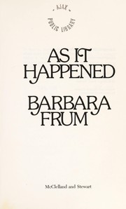 Cover of: As it happened