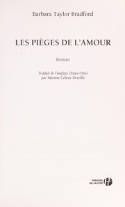 Cover of: Les pièges de l'amour by Barbara Taylor Bradford