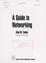 Guide to networking by Cohen, Alan M.