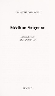 Cover of: Médium saignant.