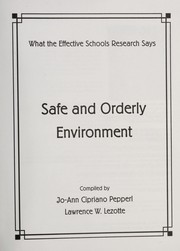 Cover of: Safe and orderly environment