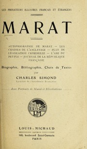 Cover of: Marat: biographie, bibliographie, choix de textes