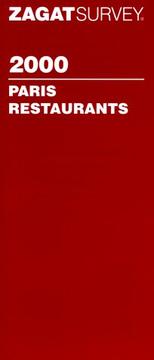Zagatsurvey 2000: Paris Restaurants (Zagat Survey: Paris Restaurants) by Francois Simon