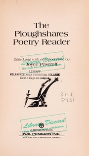 Cover of: The Ploughshares poetry reader
