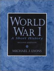 Cover of: World War I by Michael J. Lyons