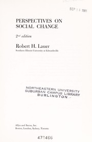 Perspectives on social change by Robert H. Lauer
