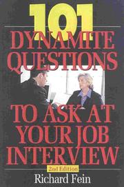 Cover of: 101 Dynamite Questions to Ask at Your Job Interview