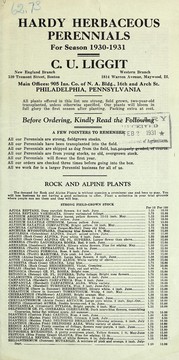 Cover of: Hardy herbaceous perennials for season 1930-1931
