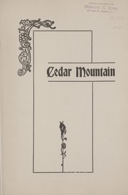 Cover of: Cedar Mountain.